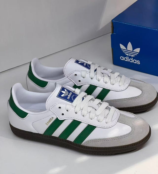 Adidas originals SAMBA 白綠 （IG1024）