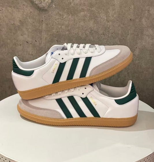 Adidas originals SAMBA 白綠灰 （IE3437）