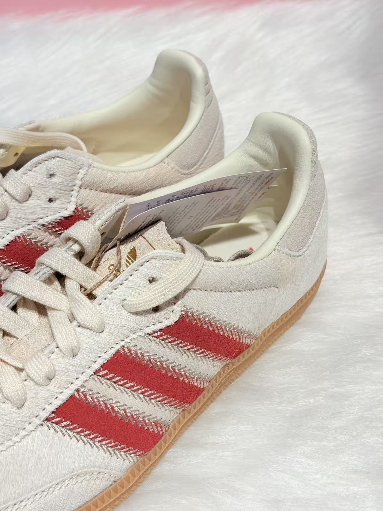 Adidas originals SAMBA 米白紅 （JS3935）