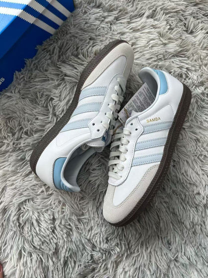 Adidas originals SAMBA 白藍色 （ID2055）