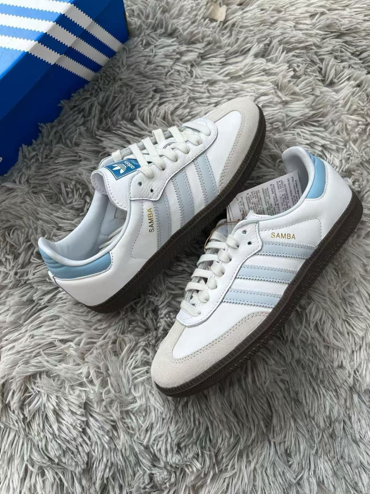 Adidas originals SAMBA 白藍色 （ID2055）