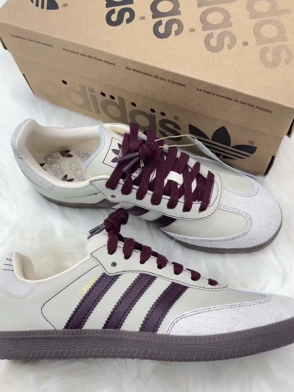 Adidas originals SAMBA 米褐色 （IG1987）