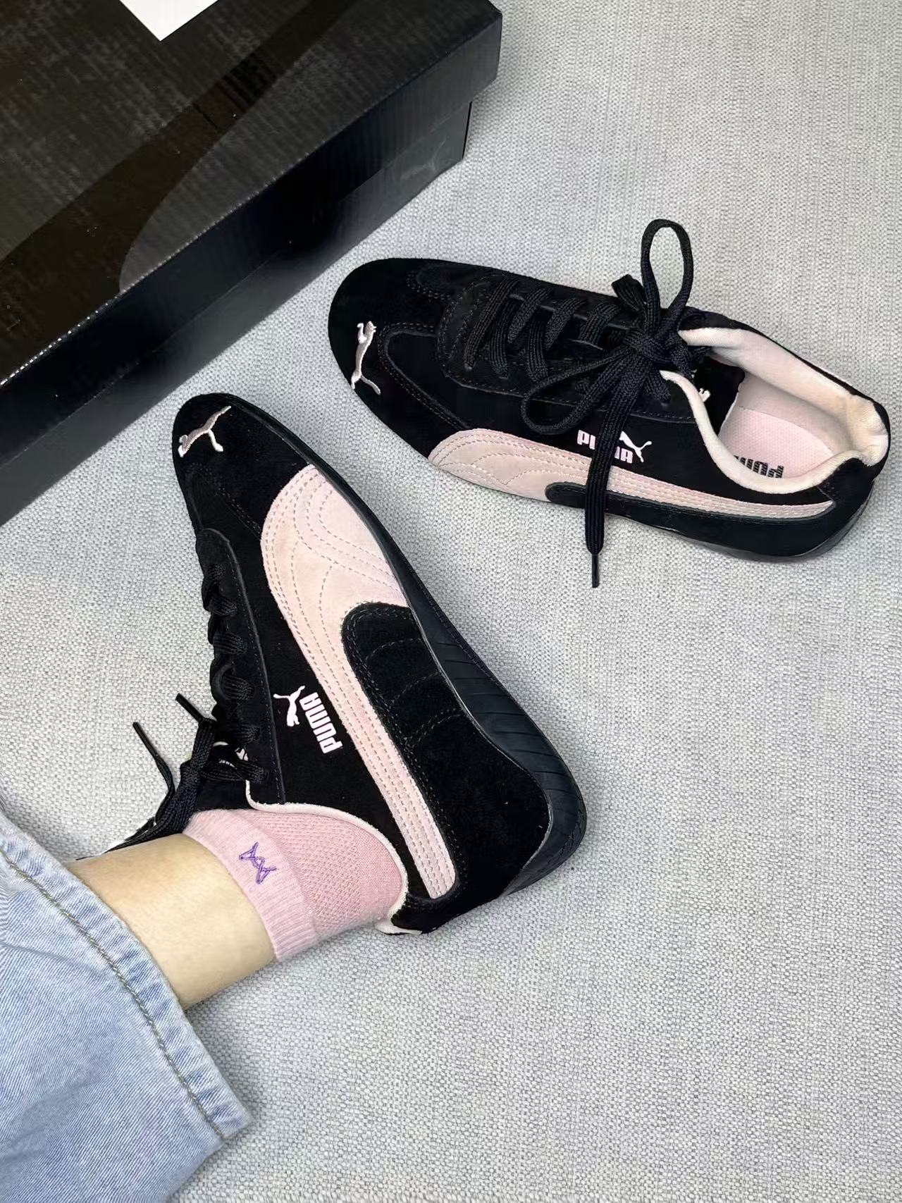 PUMA Speedcat  粉黑 （398846-09）